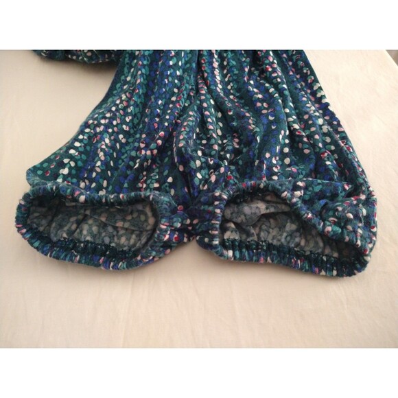 Apt. 9 Dress XL Blue w/colorful dots long sleeve jersey Elastic Waist top lined - Picture 8 of 10